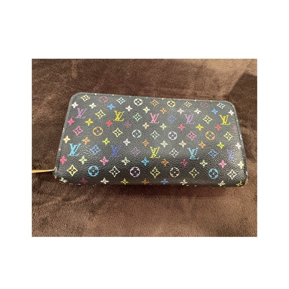 Louis Vuitton Black Multicolor Monogram Murakami Louis Vuitton Wallet EUC